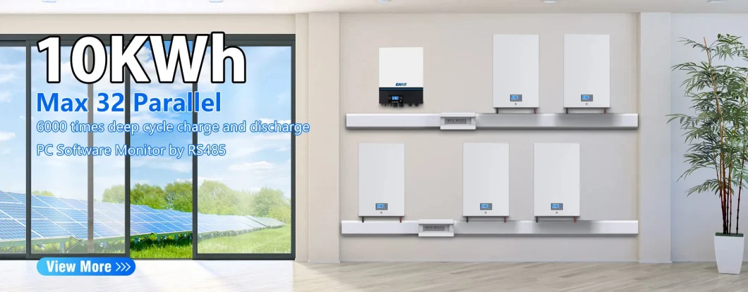 48V 100ah 200ah 300ah LiFePO4 Batteries Power Wall 5kwh 10kwh 15kwh Lithium Li Ion 51.2V 5kVA 10kVA 15kVA Solar System Energy Storage Battery Powerwall