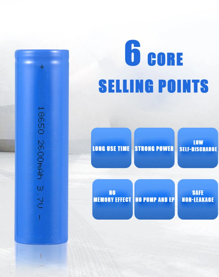 High Capacity 18650 3.7V 3000mAh Cylinder Lithium Ion Battery